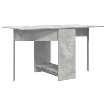 Vidaxl Jedilna miza 138 x 70 x 73,5 cm Inženirski les Betonsko siva