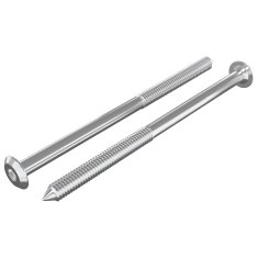 Vidaxl Pohištveni vijaki 2 szt. srebrna M6 x 100 mm Jeklo