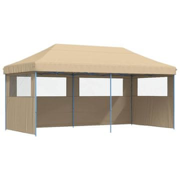 Vidaxl Zabavni šotor Bež 292 x 580 x 315 cm Oxford tkanina