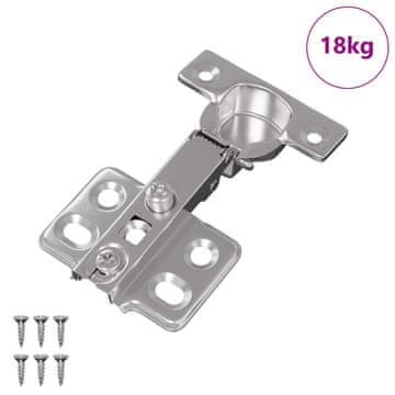 Vidaxl Tečaj 257 szt. Nikljeva 85 x 52,5 x 9,5 mm elezo