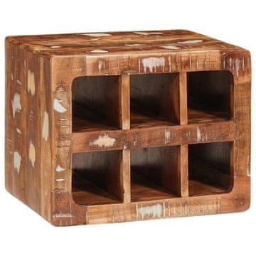 Vidaxl Stojalo za vino Rjava 44 x 30 x 35 cm Trdna obnovljena les