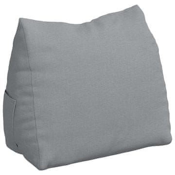 Vidaxl Poglavni vzglavnik Svetlo siva 60 x 20 x 50 cm blago