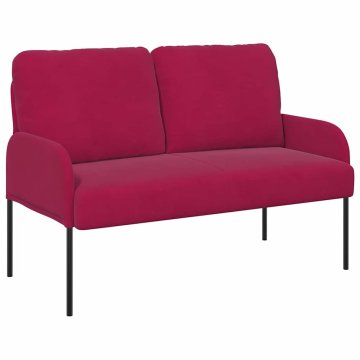Vidaxl Sedežne garniture z blazino 110cm Vinorodna rdeča Vezani les