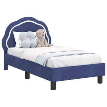 Vidaxl Posteljica za malčke z vzglavjem Policijska modra 70 x 140 cm