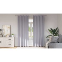 Vidaxl Zavese za zatemnitev z obroči 2 szt. Kovinsko siva 245 x 140 cm