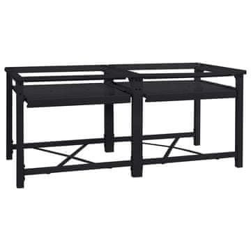 Vidaxl Pedestal za pralni stroj 2 szt. Črna 120 x 56 x 52 cm Jeklo