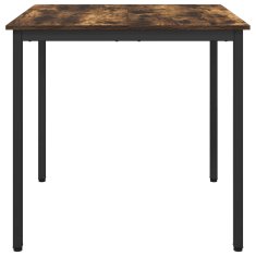 Vidaxl Jedilne mize 80 x 80 x 75 cm Inženirski les Dimljen hrast