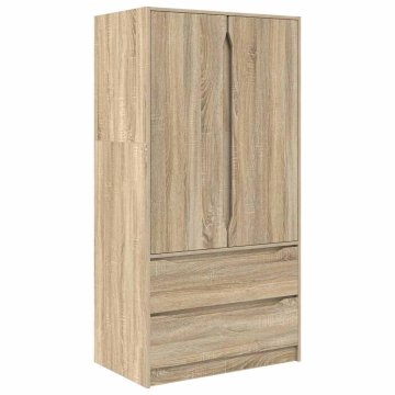Vidaxl Garderobna omara s predalom Sonoma hrast 79,5 x 49 x 156 cm