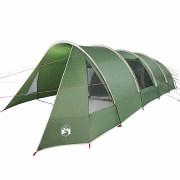 Vidaxl Tunel šotor za 6 oseb Zelena in Bela 890 x 470 x 220 cm
