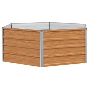 Vidaxl Povišana vrtna gredica Izgled lesa 129 x 129 x 45 cm