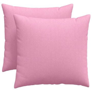 Vidaxl Blazine za kavč 2 szt. Roza 50 x 50 cm blago