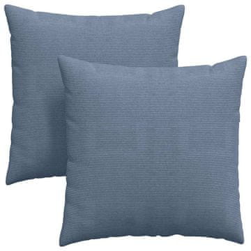 Vidaxl Blazine za kavč 2 szt. Modra 60 x 60 cm Žametna tkanina