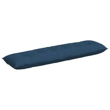 Vidaxl Poglavni vzglavnik Modra 180 x 19 x 50 cm blago
