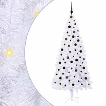 Vidaxl Umestno božično drevo med 300 LED Bela 210 cm PVC in jeklo