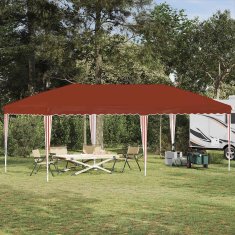 Vidaxl Zložljivi šotor za zabave 575 x 290 x 245 cm Terakota