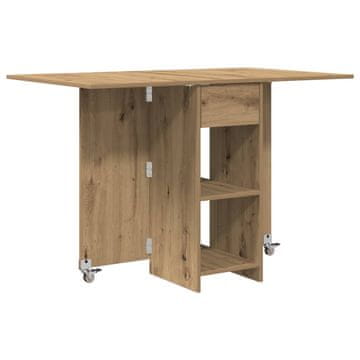 Vidaxl Jedilna miza 115 x 70 x 75 cm Inženirski les Artisan hrast