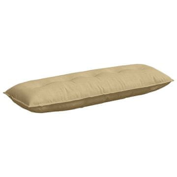 Vidaxl Poglavni vzglavnik Siva zelena 140 x 50 cm Žametna tkanina