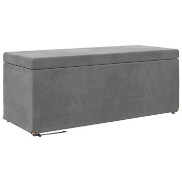 Vidaxl Stolica Temno siva 101 x 41 x 40 cm Samet in Umetno Leseno