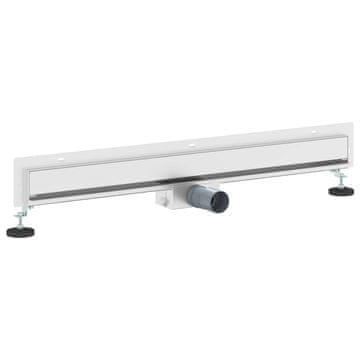Vidaxl Na steni nameščena odtočna rešetka za tuš srebrna 80 cm