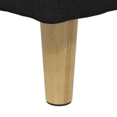 Vidaxl Ottoman s shranjevanjem Črna 60 x 60 x 45 cm blago