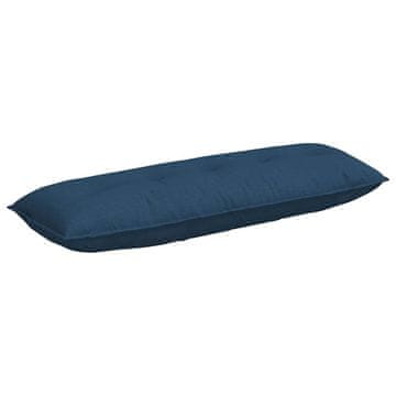 Vidaxl Poglavni vzglavnik Modra 140 x 19 x 50 cm blago
