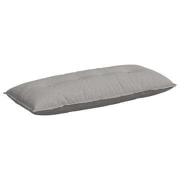 Vidaxl Poglavni vzglavnik Oblačno siva 120 x 19 x 50 cm blago