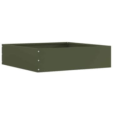 Vidaxl Robovi trave Olivno zelena 50 x 50 x 13 cm Jeklo