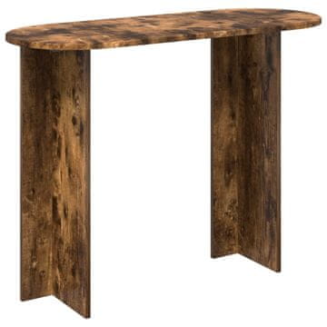 Vidaxl Konzolna miza Dimljen hrast 100 x 39,5 x 75 cm Inženirski les