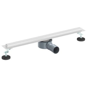 Vidaxl 360° odtok za tuš s tankskim modelom srebrna 60 cm