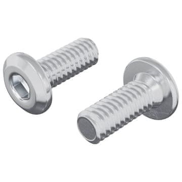 Vidaxl Vijak za zaklep glave 2 szt. srebrna M6 x 15 mm Jeklo