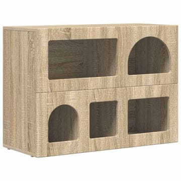 Vidaxl Strani šal Sonoma hrast 80,5 x 35 x 59 cm Konstruiran les