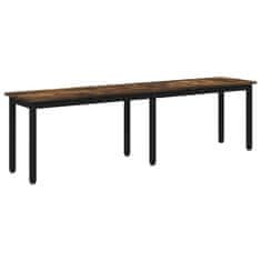 Vidaxl klop Dimni hrast 160 x 35 x 45 cm Konstruiran les