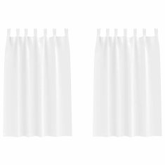 Vidaxl Zavese za zatemnitev z obroči 2 szt. Bela 175 x 140 cm Poliester