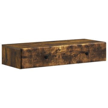 Vidaxl Stenska stranska miza Dimljen hrast 87,5 x 34,5 x 17 cm
