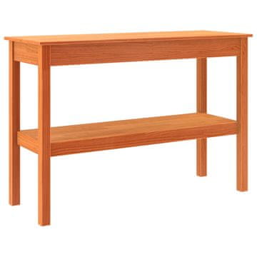 Vidaxl Konzolna miza Voskan rjava 110 x 40 x 75 cm Masivna borovina