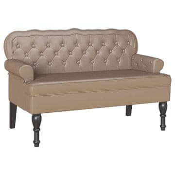 Vidaxl Chesterfield klop Kapučino 119,5 x 64,5 x 75 cm Umjetno usnje