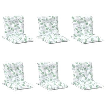 Vidaxl Zunanja blazina 6 szt. Bela 100 x 50 x 7 cm Blago
