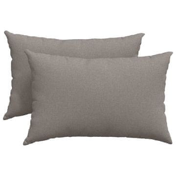 Vidaxl Blazine za kavč 2 szt. Taupe 60 x 40 cm blago