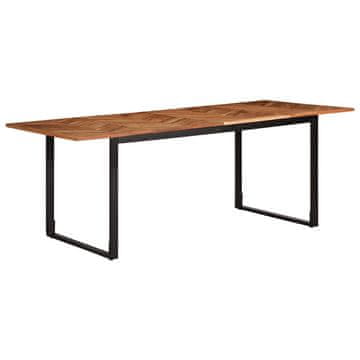 Vidaxl jedilna miza 200x100x75 cm masivni les akacija