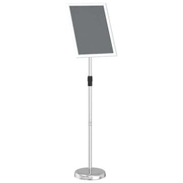 Vidaxl Razstave na sejmih srebrna 30 x 25 x 128 cm Aluminij