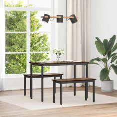 Vidaxl klop Dimni hrast 80 x 35 x 45 cm Konstruiran les
