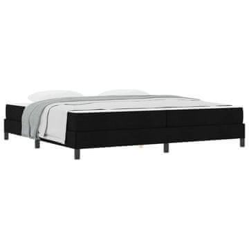 Vidaxl Postelja z vzmetnico z vzmetnico Črna 200 x 200 cm blago