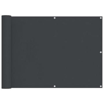 Vidaxl Balconska mreža Črna 75 x 200 cm PU premazan oxford alu