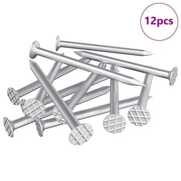 Vidaxl Žeblji za Les 12 szt. srebrna Ø 3 x 15 mm Kovina
