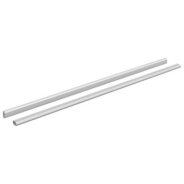 Vidaxl Palica za omaro 2 szt. srebrna 964 x 15 x 29 mm