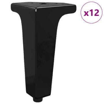 Vidaxl Kosi pohištva 12 szt. Črna 54,1 x 54,1 x 100 mm elezo