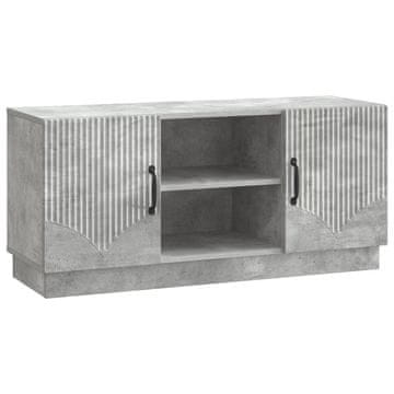 Vidaxl TV omarica Betonsko siva 102 x 34,5 x 47 cm Inženirski les