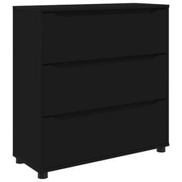 Vidaxl Omarica za shranjevanje Črna 80 x 31 x 81 cm Konstruiran les