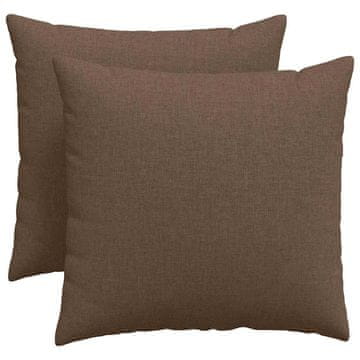 Vidaxl Blazine za kavč 2 szt. Rjava 50 x 50 cm blago