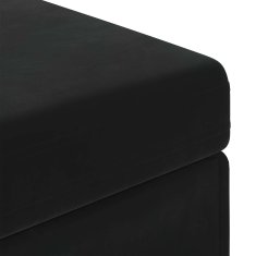 Vidaxl Stolica Črna 101 x 41 x 40 cm Samet in Umetno Leseno